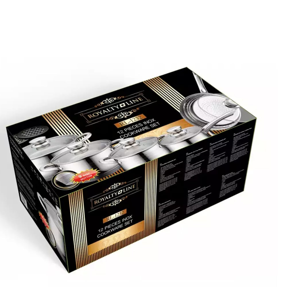 Cookware Set in Stainless Steel (12 Pieces)