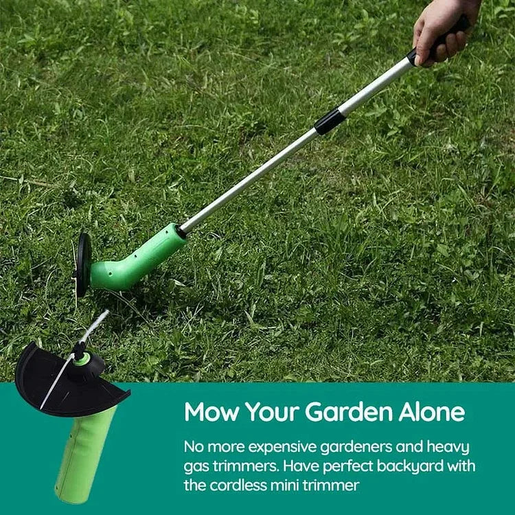 Cordless Mini Weed Trimmer with Battery-Powered Design