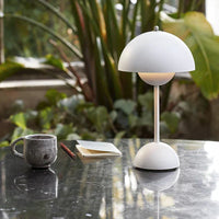 Cordless Retro LED Table Lamp with Umbrella Design