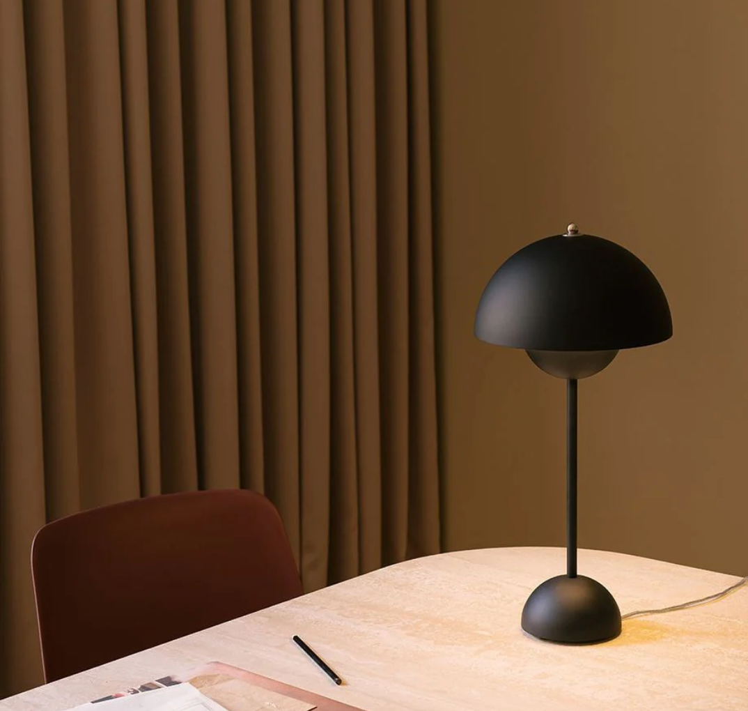 Cordless Retro LED Table Lamp with Umbrella Design