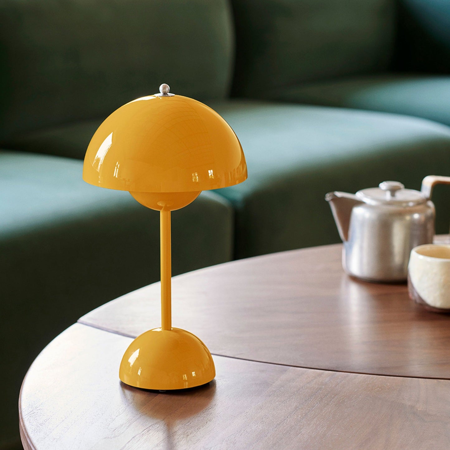 Cordless Retro LED Table Lamp with Umbrella Design