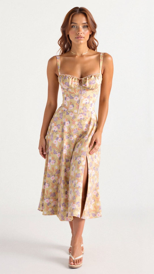 Corset Midi Dress - Elegant, figure-flattering style