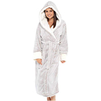Cozy Fleece Robe with Hood and Belt