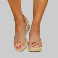 Crossed Wedge Espadrilles for Women