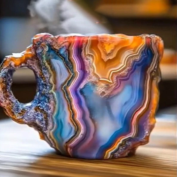 Crystal Coffee Mug 180ml – Elegant Quartz Design Stylish Drink Mug