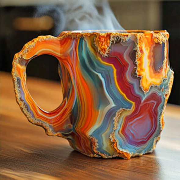 Crystal Coffee Mug 180ml – Elegant Quartz Design Stylish Drink Mug