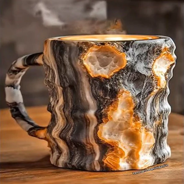 Crystal Coffee Mug 180ml – Elegant Quartz Design Stylish Drink Mug