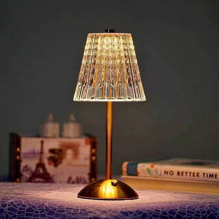 Crystal Rechargeable LED Cordless Table Lamp