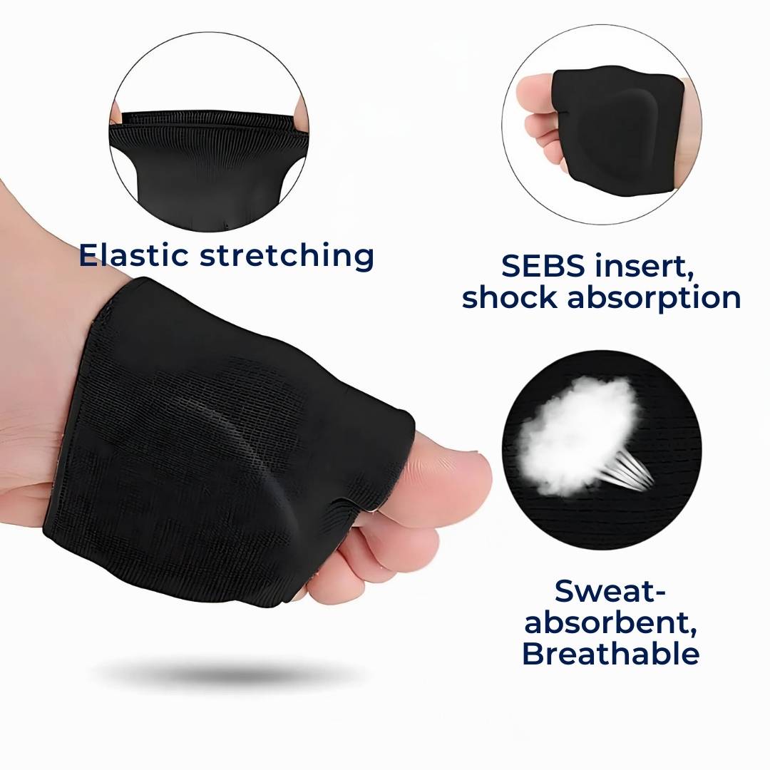 CushionFlex Forefoot Protection | Silicone Gel Cushion - Absorbs Shock on Foot - Pain Relief - for Metatarsalgia - Daily Comfort