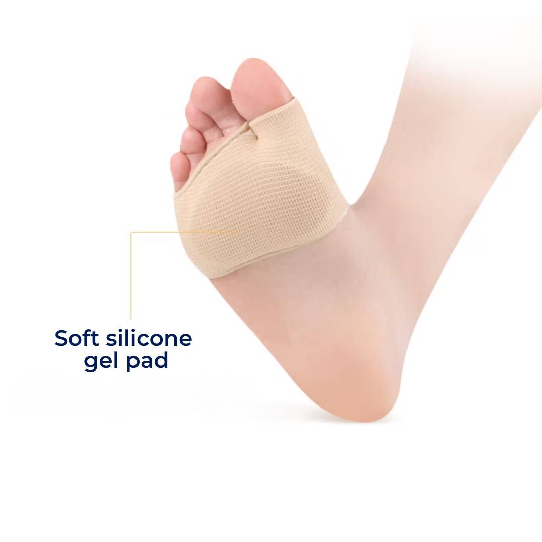CushionFlex Forefoot Protection | Silicone Gel Cushion - Absorbs Shock on Foot - Pain Relief - for Metatarsalgia - Daily Comfort