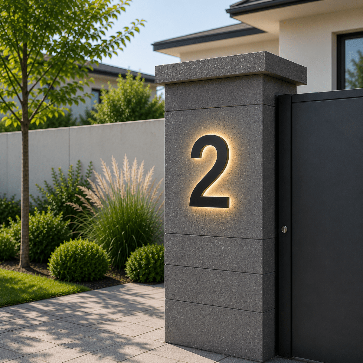 Customizable LED House Numbers for Elegant Home Identification