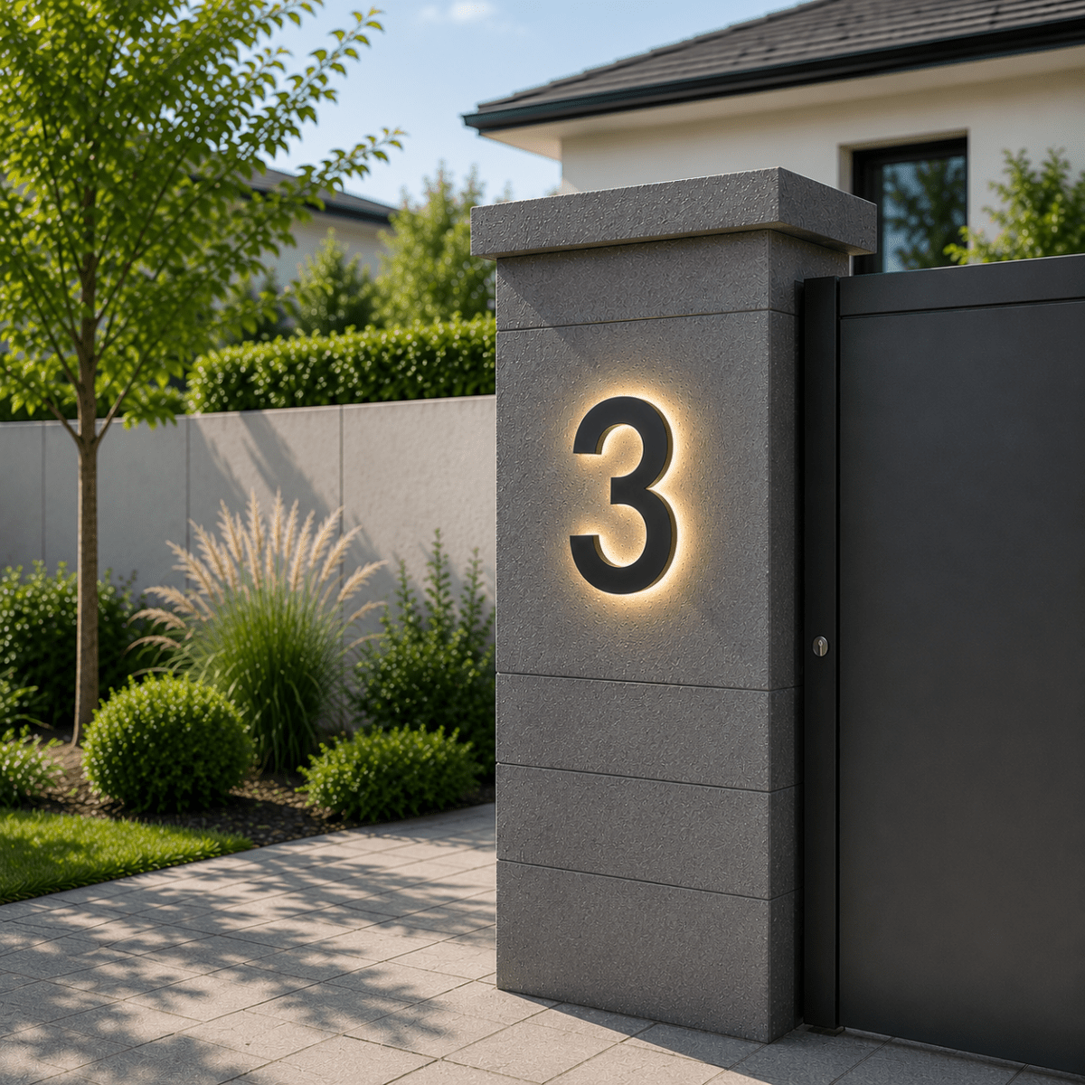 Customizable LED House Numbers for Elegant Home Identification