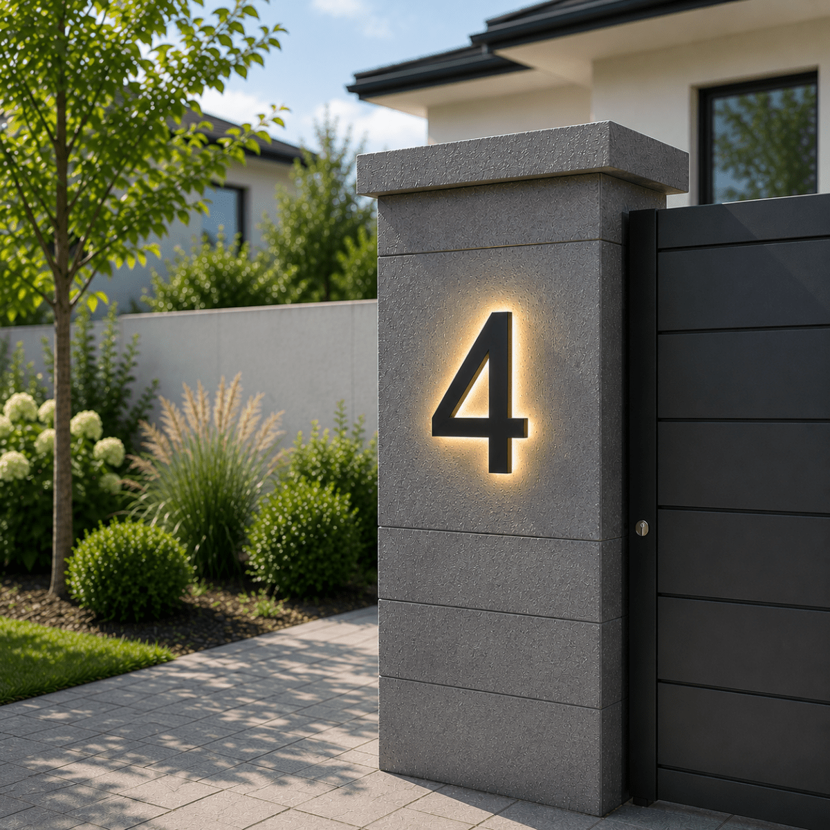 Customizable LED House Numbers for Elegant Home Identification
