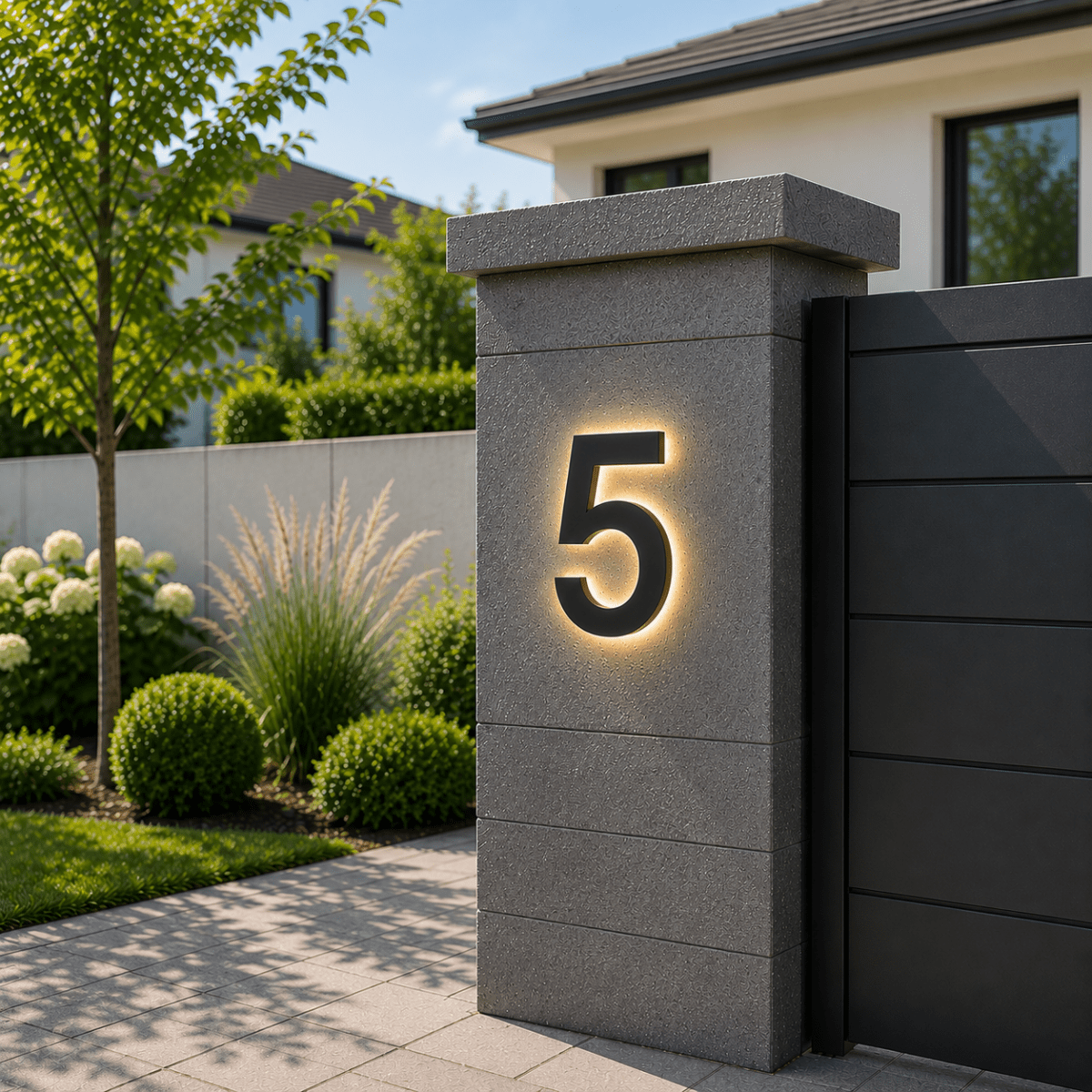 Customizable LED House Numbers for Elegant Home Identification