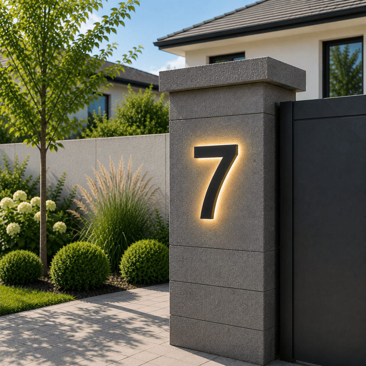 Customizable LED House Numbers for Elegant Home Identification