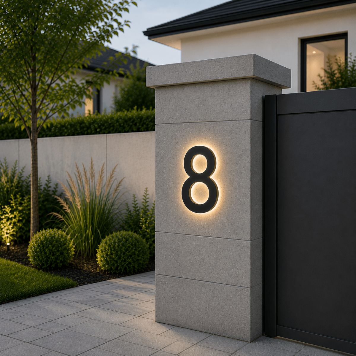 Customizable LED House Numbers for Elegant Home Identification