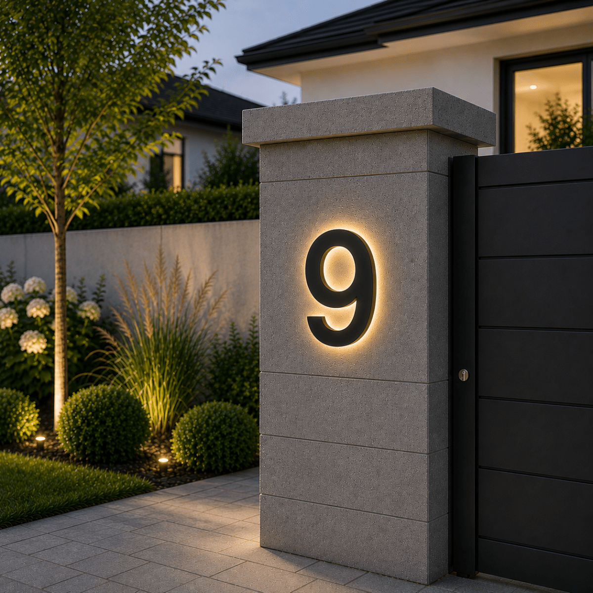 Customizable LED House Numbers for Elegant Home Identification