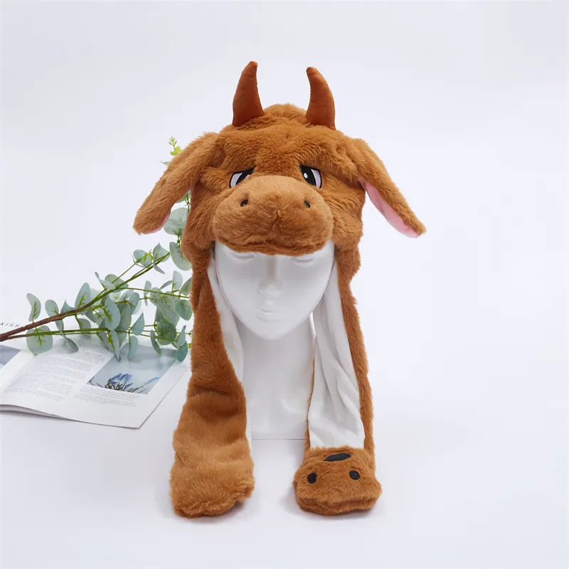 Cute hat with moving ears