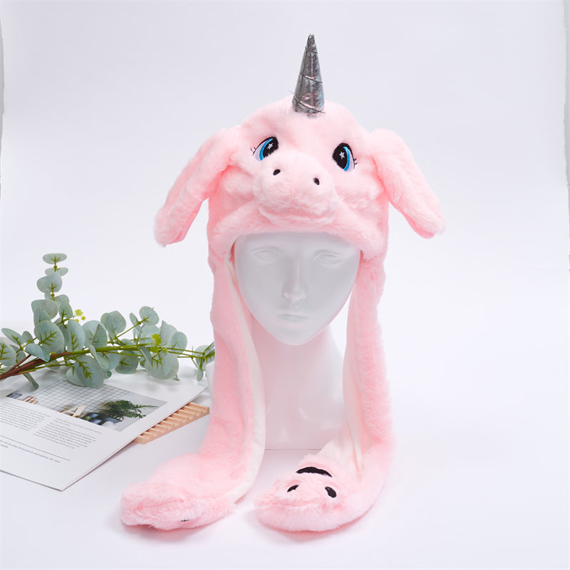 Cute hat with moving ears