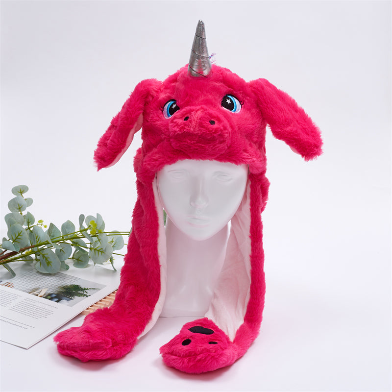 Cute hat with moving ears