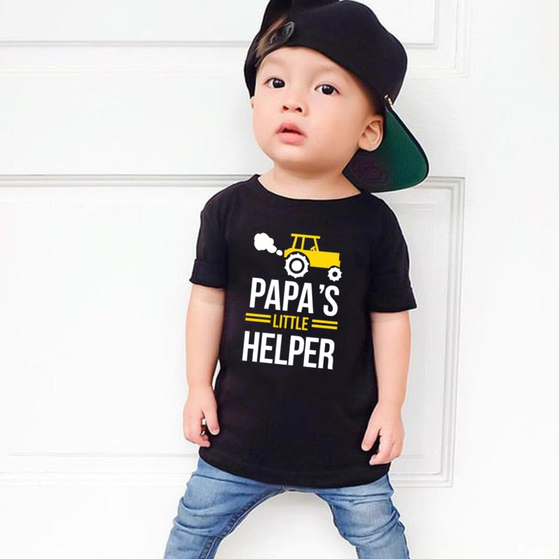 Dad and Son Matching T-Shirts - Papa & Little Helper Tees