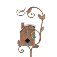 Decorative Birdhouse Garden Stakes Metal Outdoor