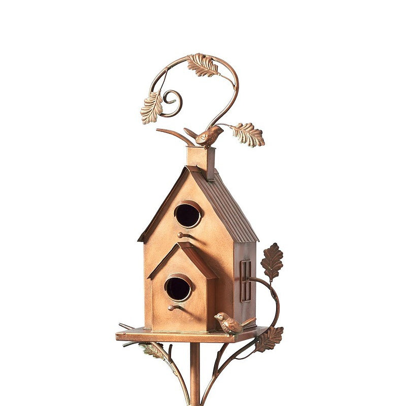 Decorative Birdhouse Garden Stakes Metal Outdoor