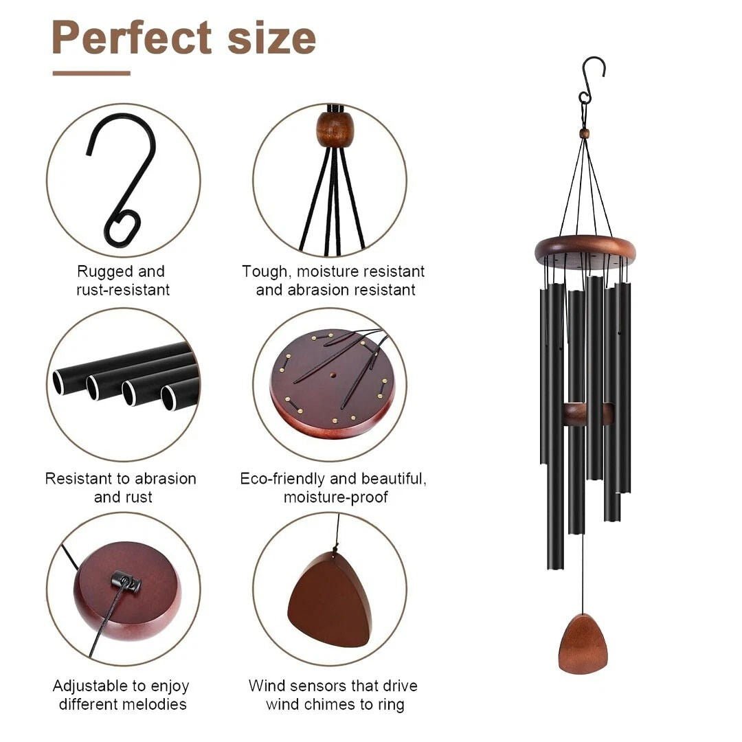 Deep Tone Aluminum Wind Chimes for Relaxation