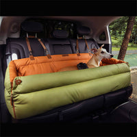 Deluxe Dog Car Seat - Faux Leather Comfort