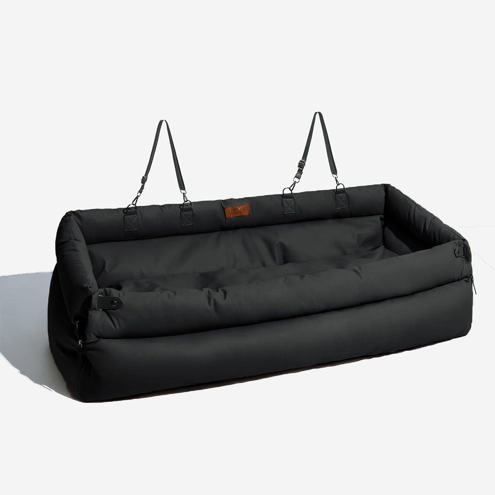 Deluxe Dog Car Seat - Faux Leather Comfort