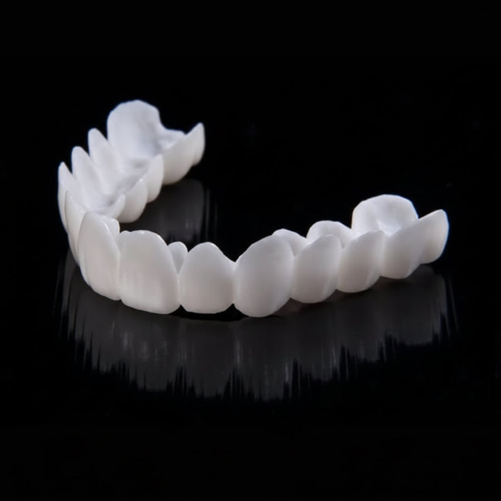 Dental Prosthesis with White Dental Lenses
