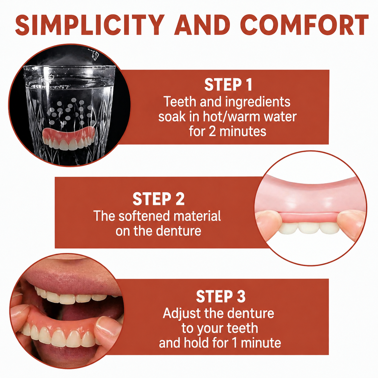 Dentures | Soft Silicone Cushion | Non-Slip Fit Without Pressure Points | SecureSmile