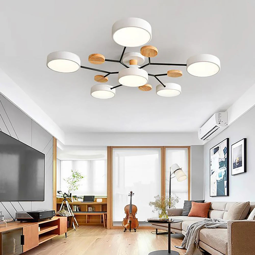 Designer Slim Ceiling Lamp with Hand-Finished Detail
