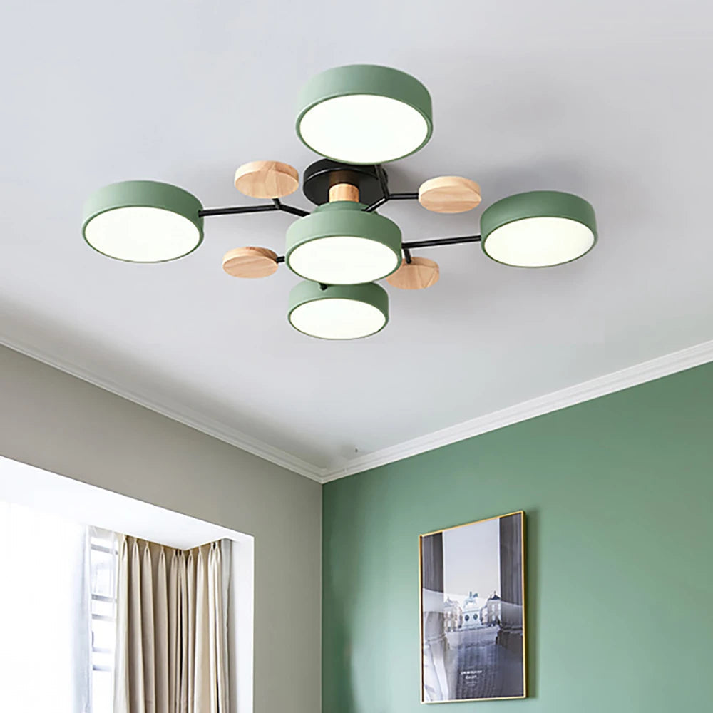 Designer Slim Ceiling Lamp with Hand-Finished Detail