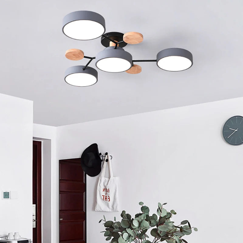 Designer Slim Ceiling Lamp with Hand-Finished Detail