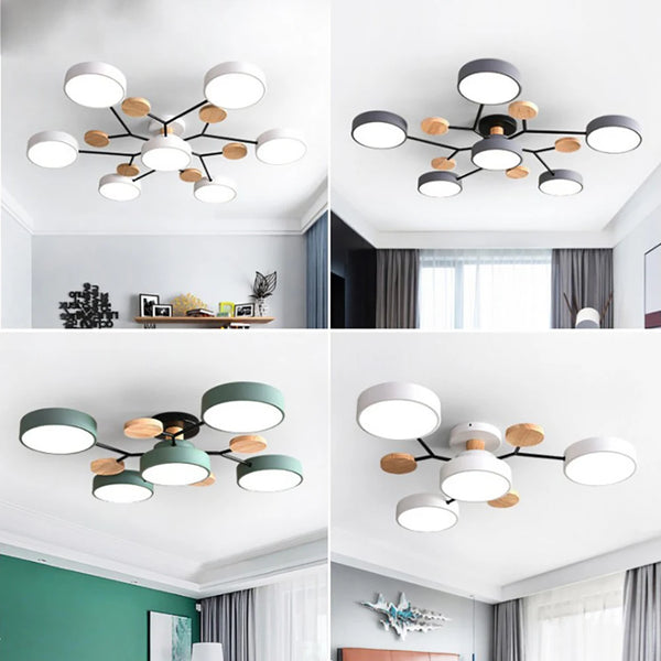 Designer Slim Ceiling Lamp with Hand-Finished Detail
