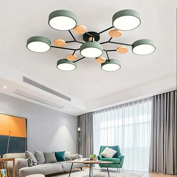 Designer Slim Ceiling Lamp with Hand-Finished Detail
