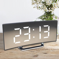 Digital Clock | LED Mirror Alarm Clock | Auto Dimming Glare-Free | CurveClock