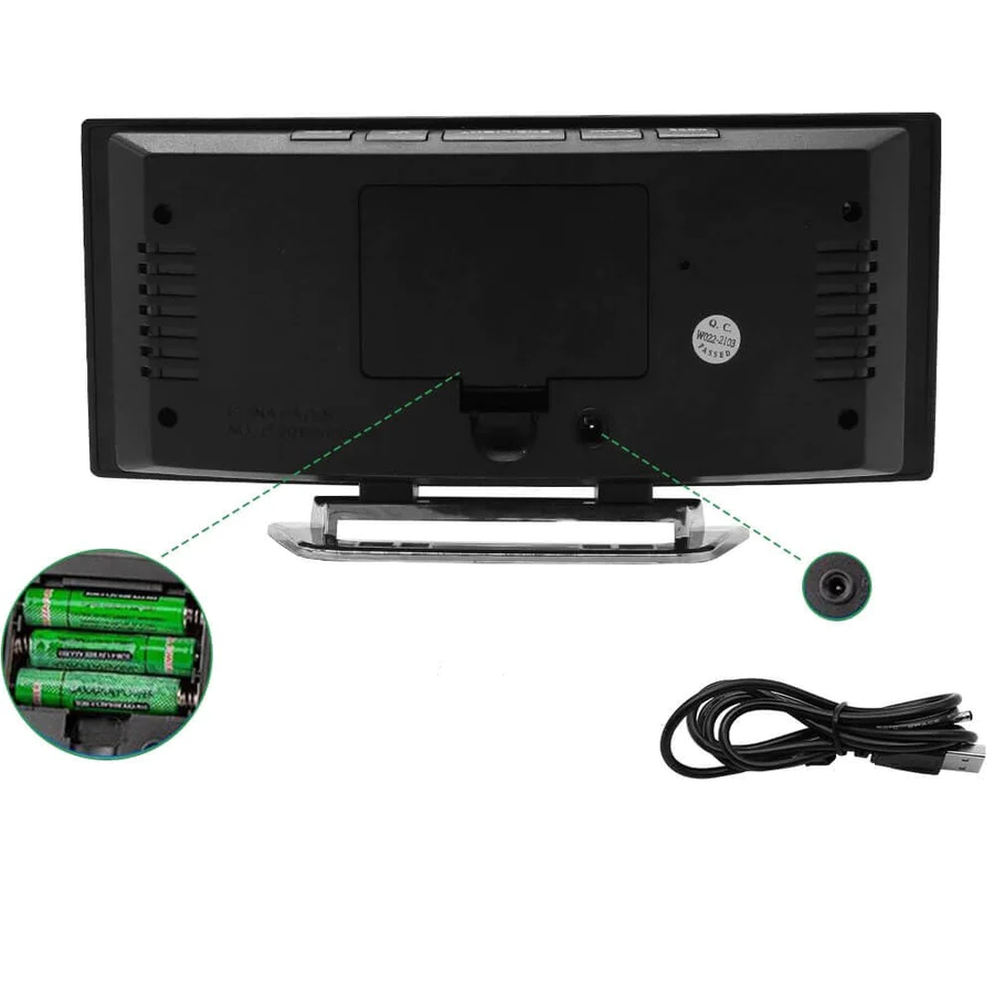Digital Clock | LED Mirror Alarm Clock | Auto Dimming Glare-Free | CurveClock