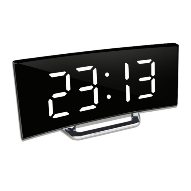 Digital Clock | LED Mirror Alarm Clock | Auto Dimming Glare-Free | CurveClock