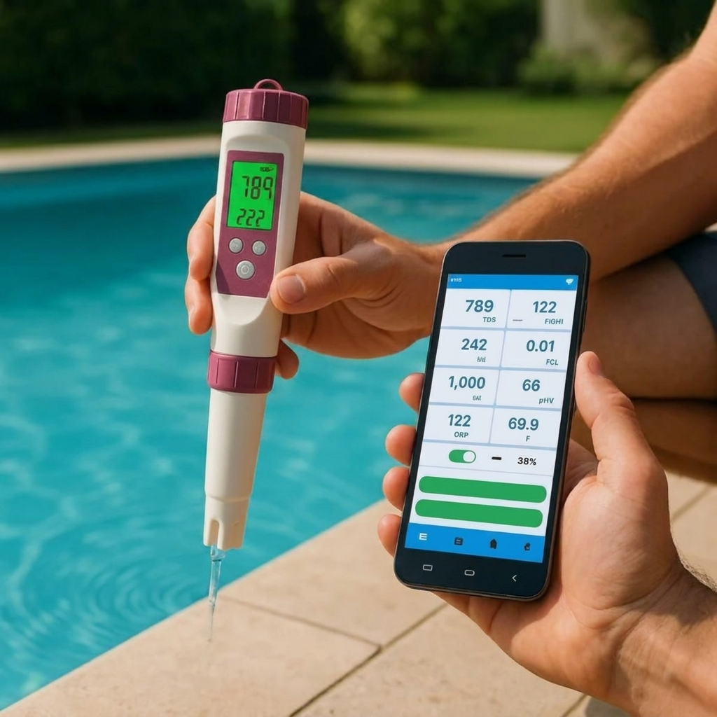 Digital Pool Water Tester – Smart App Support Analyzer