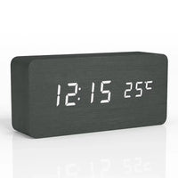 Digital Wooden Alarm Clock | LED Display, Silent Operation