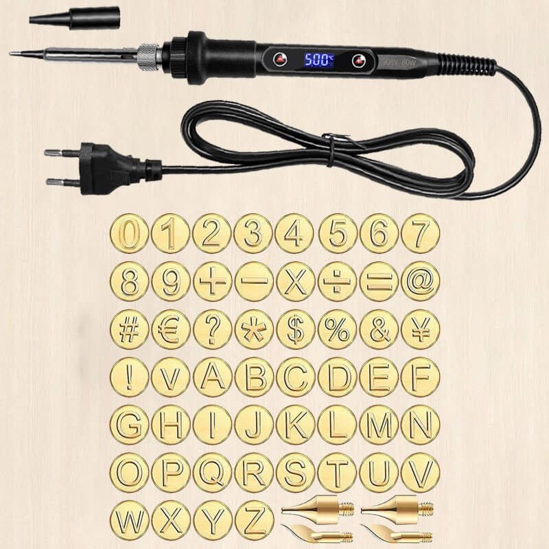 DIY Set for Burning and Sculpting Letters and Numbers