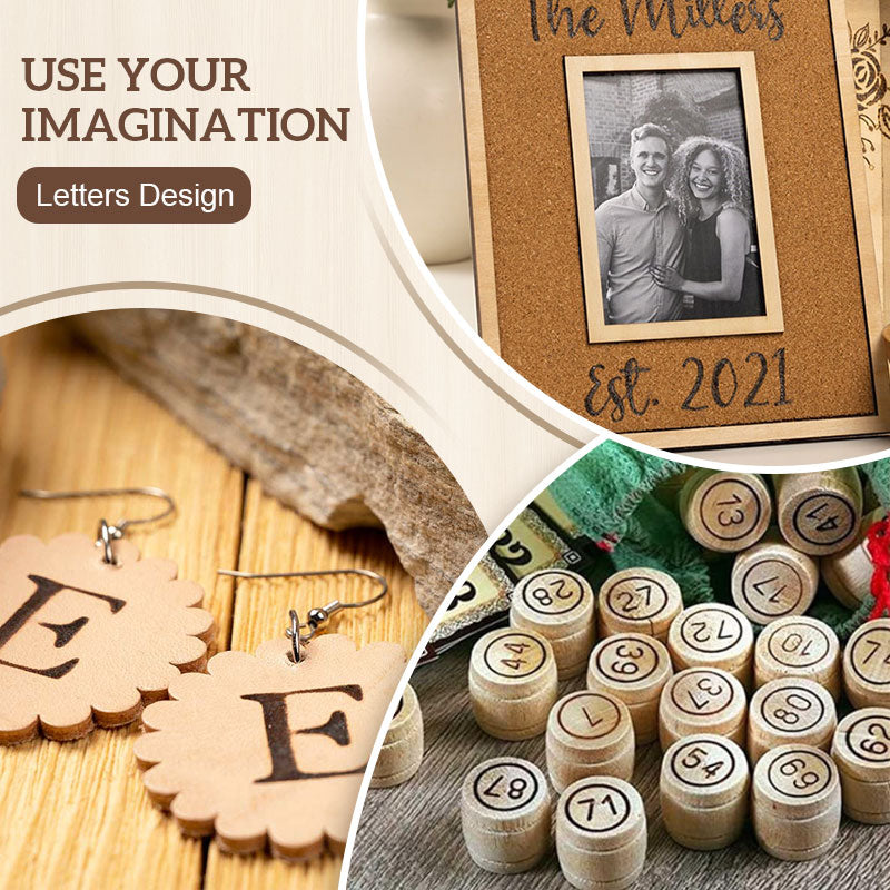 DIY Set for Burning and Sculpting Letters and Numbers