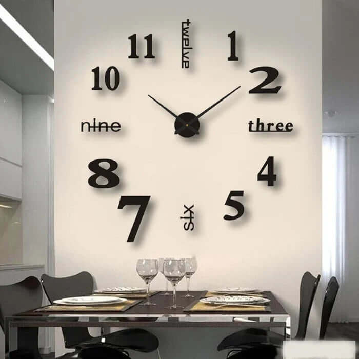 DIY Wall Clock Large 60-130cm - Modern Design