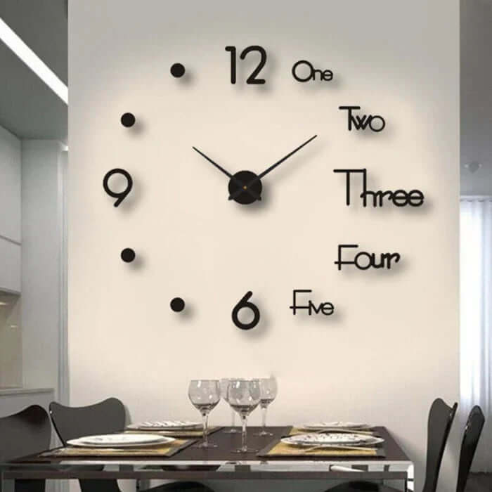 DIY Wall Clock Large 60-130cm - Modern Design
