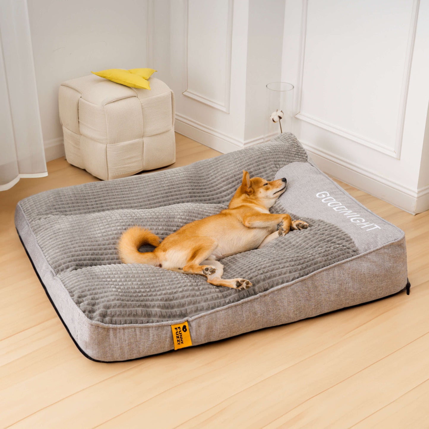 Dog Bed with Spine Protection - Large and Scratch Resistant