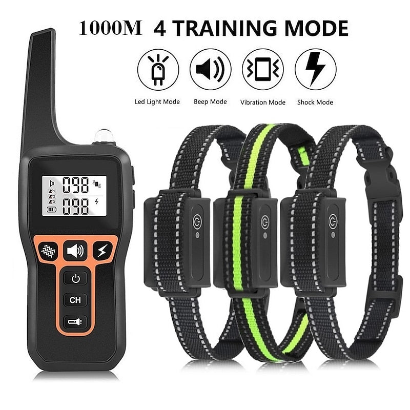 Dog Training Collar – Rechargeable & Waterproof up to 1000m