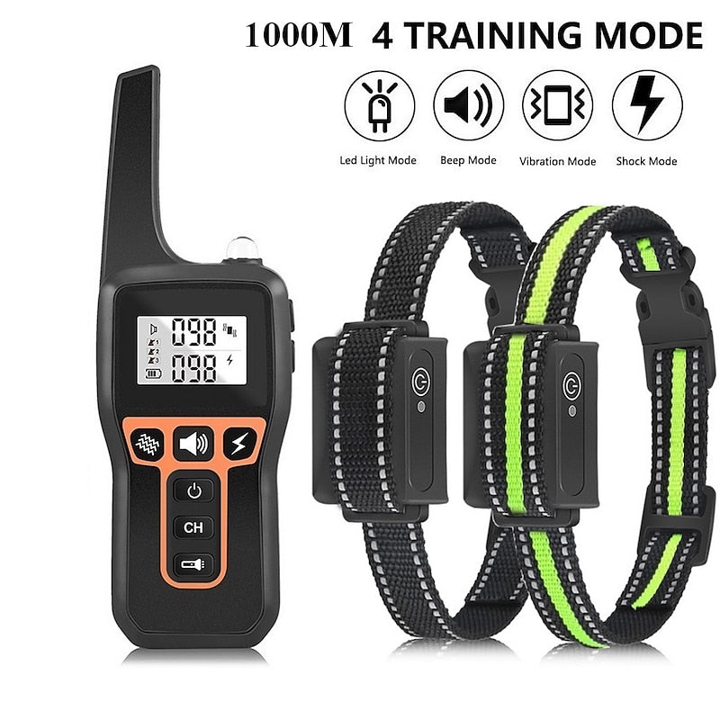 Dog Training Collar – Rechargeable & Waterproof up to 1000m