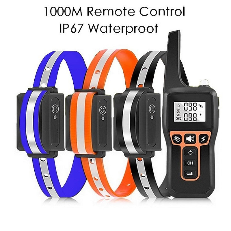 Dog Training Collar – Rechargeable & Waterproof up to 1000m